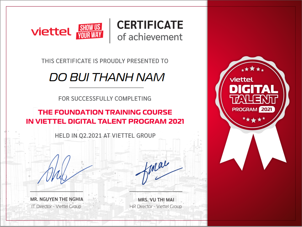 Cloud Computing Talent of Viettel